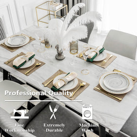Home Brilliant durable double-layer placemats resist fading and maintain color under daily use.