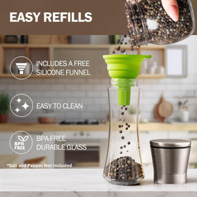 Home EC 6oz glass bottle refills easily for convenience