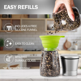 Stainless steel lid seals freshness and guards against moisture