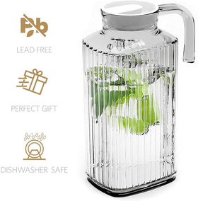 Home Essentials & Beyond Fridge Pitcher ergonomic handle design for easy pouring.