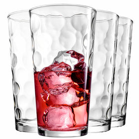 Home Essentials & Beyond highball glasses in a four-set, ideal for daily table settings.