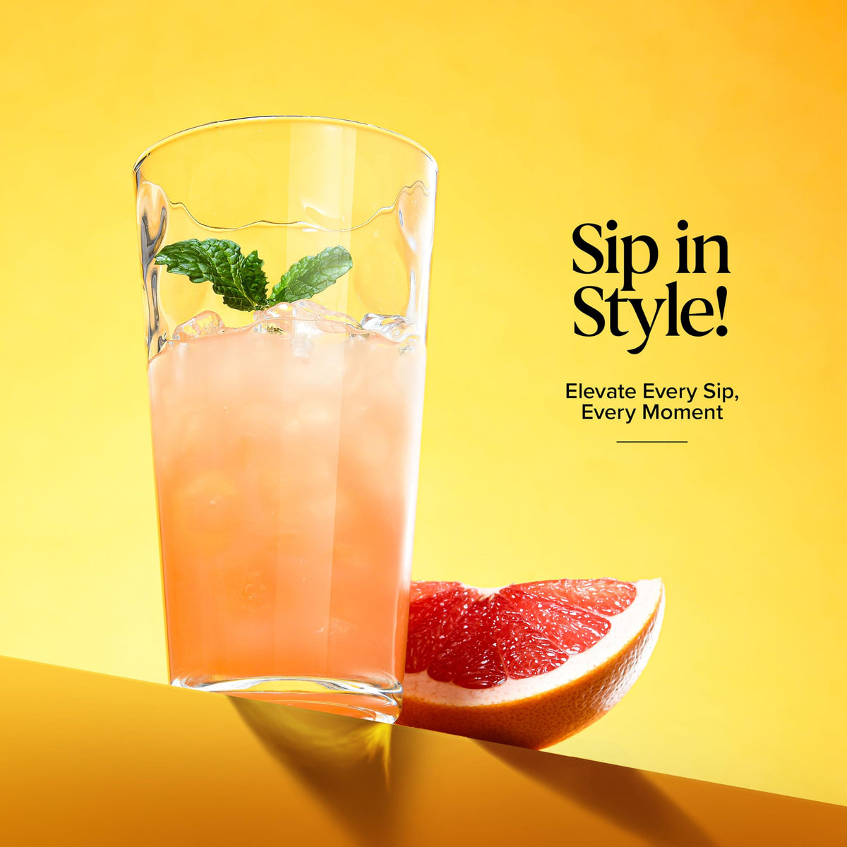 Home Essentials & Beyond thick glass construction feels sturdy and comfortable to hold.
