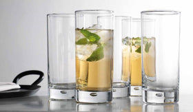 Home Essentials & Beyond dishwasher-safe highball glass for easy cleanup after gatherings.
