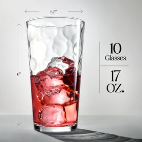 Home Essentials & Beyond highball glass ideal for water, juice, or cocktails.