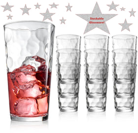 Home Essentials & Beyond highball glasses arranged as a full set for gatherings.