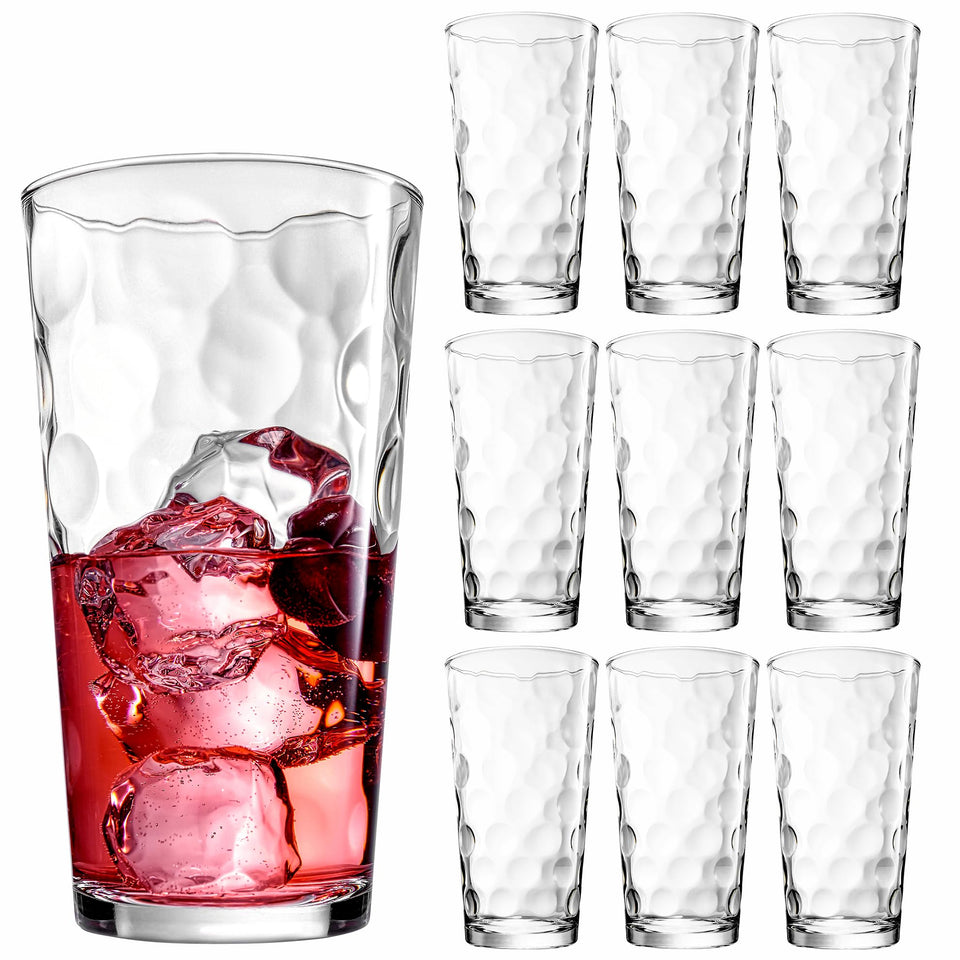 Home Essentials & Beyond highball glass with inside bubbles for stylish cocktails.