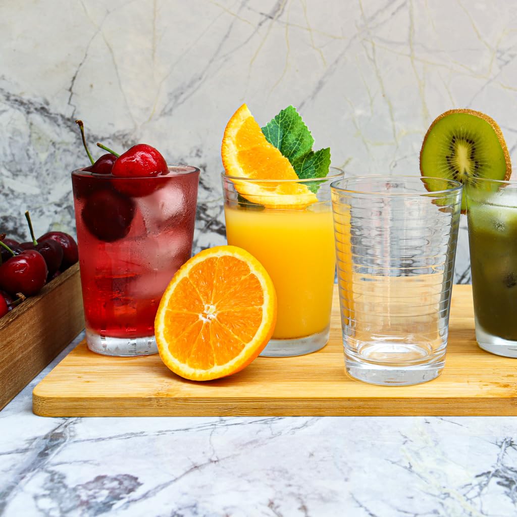 Home Essentials & Beyond juice glasses 7oz close-up rim for comfortable sipping