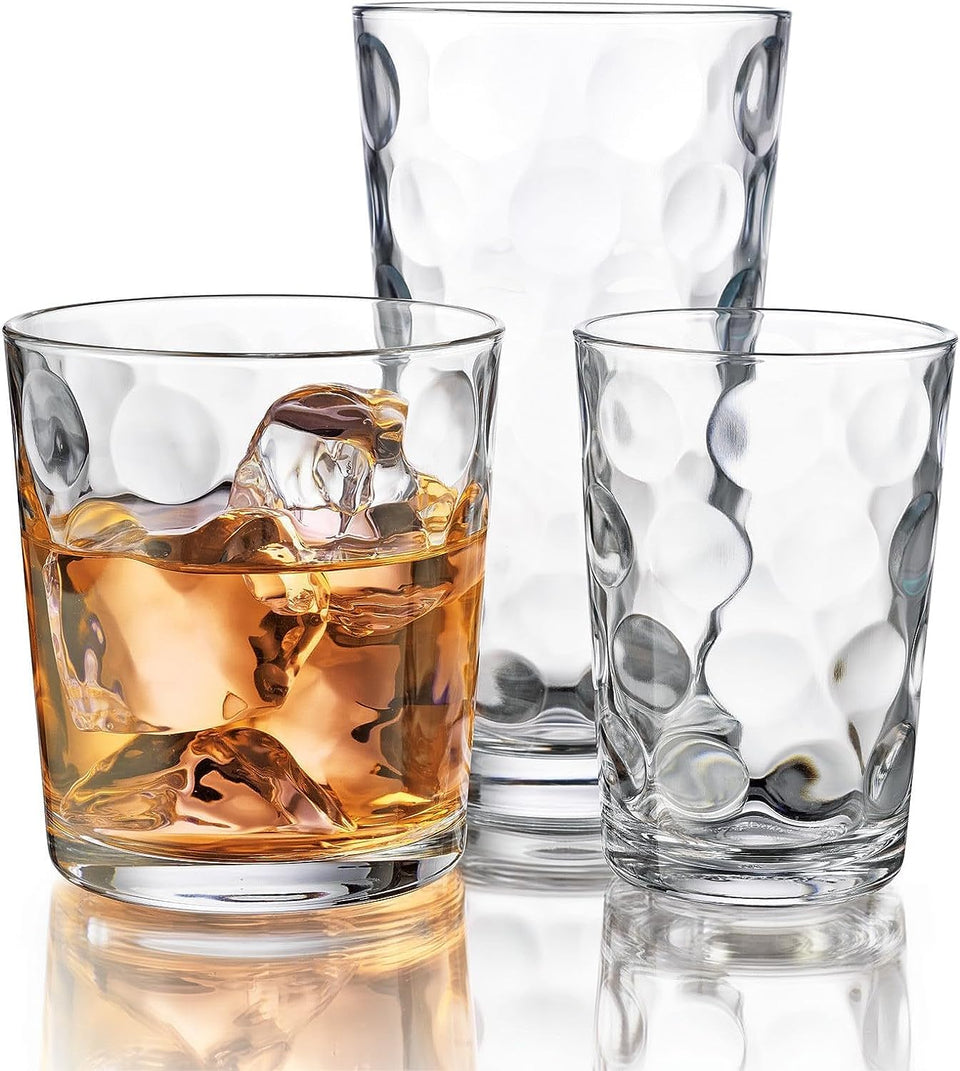 Home Essentials Galaxy highball 17oz glass with comfortable grip for tall drinks.