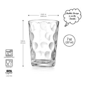 Home Essentials Modern Eclipse 7oz indented pattern close-up, adds elegant table detail.