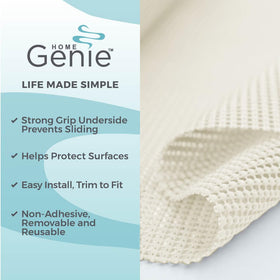 HOME GENIE non-adhesive liner with open-grid design protects surfaces.