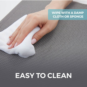 HOME GENIE strong-grip liner prevents slipping when placing items.