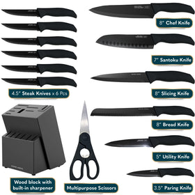 Home Hero bread knife with serrated edge for clean slices.