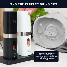 Home Hero grinder with LED light illuminating seasoning precision.