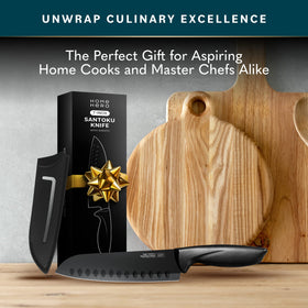 Home Hero easy-clean Santoku knife for quick washing and drying.