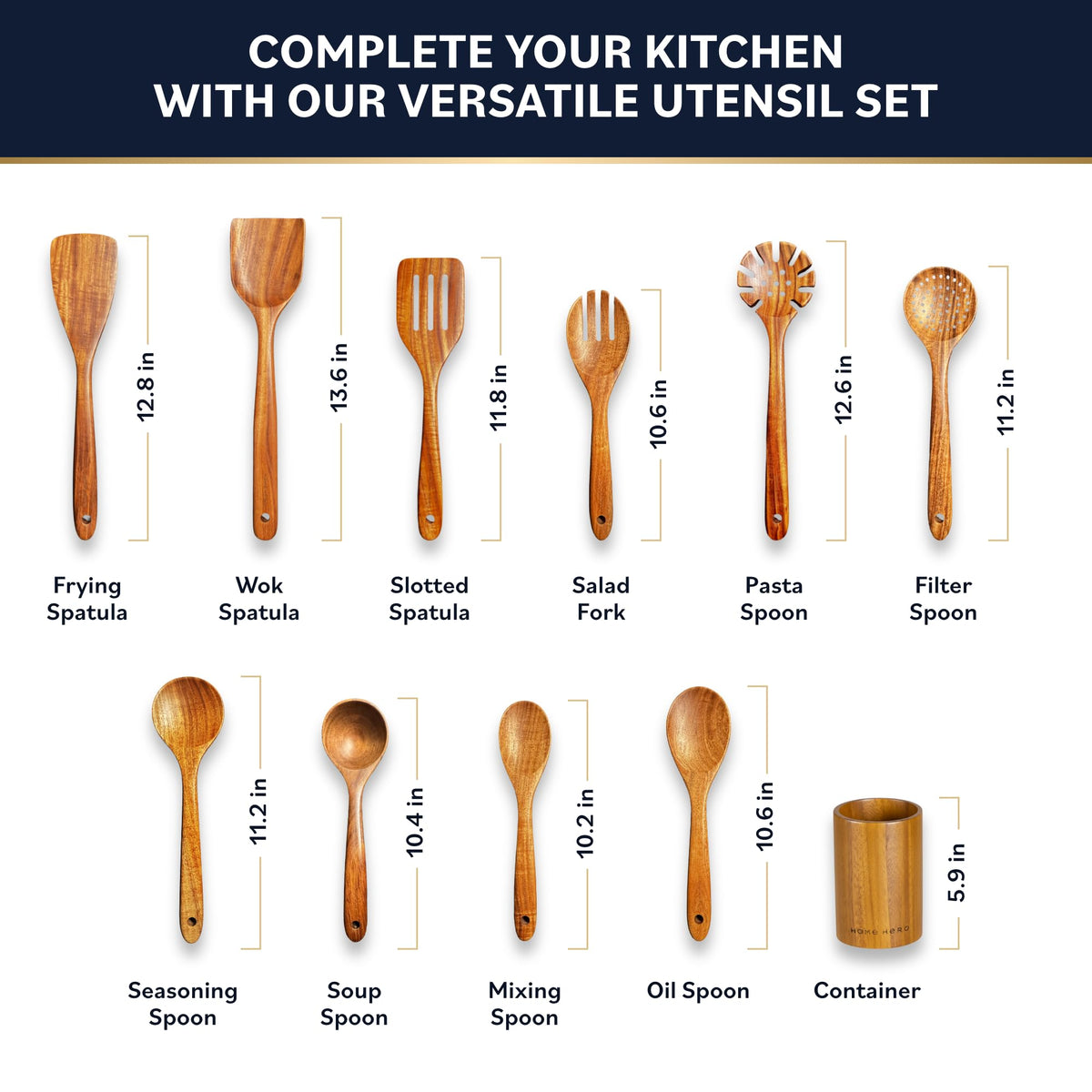 Home Hero slotted spatula protects food from splashing while draining liquids