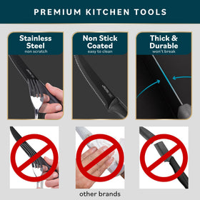 Stainless-steel Home Hero knife set arranged for everyday cooking tasks