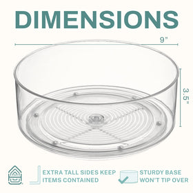 Home Intuition lazy Susan on pantry shelf promotes organized jars.