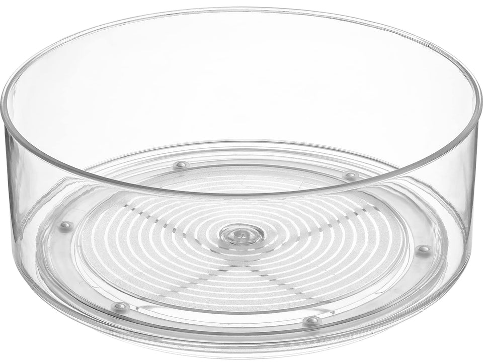 Home Intuition lazy Susan top view shows smooth rotation for easy access.