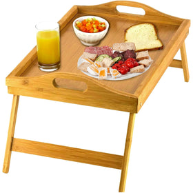 Home-It bed-table-tray with folding legs for stable meals in bed