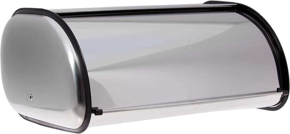 HOME IT bread box with brushed stainless steel, 16.5x10x8, for organized kitchen storage