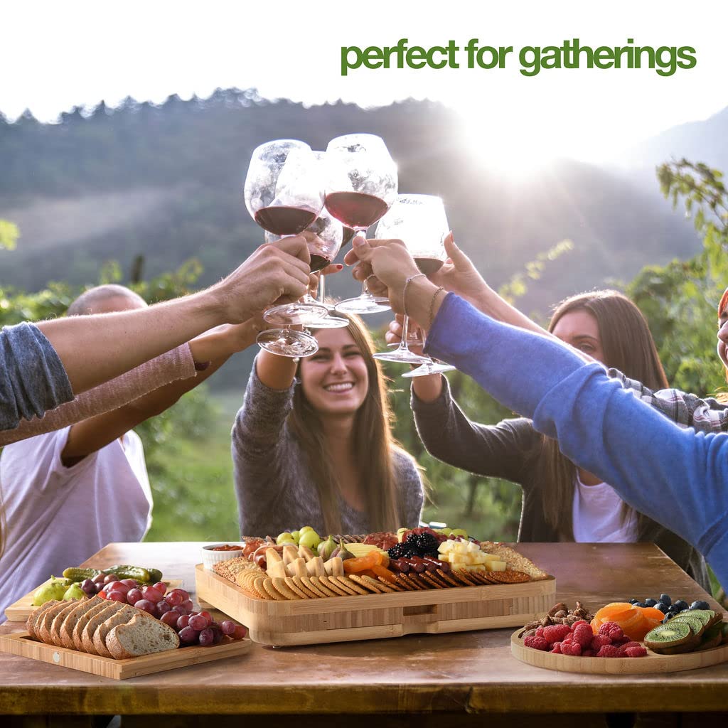HOME IT charcuterie board trays, multiple compartments for organized display.