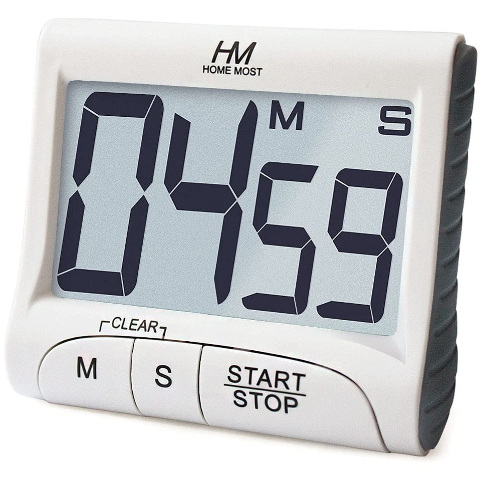 HOME MOST 3-inch timer front view with large digits for easy kitchen reading.