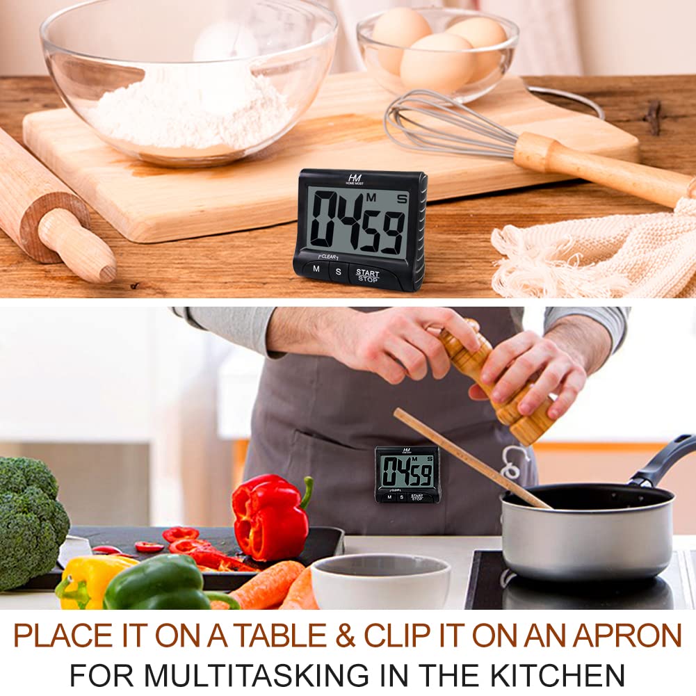 HOME MOST timer shows large 3-inch display for easy reading.