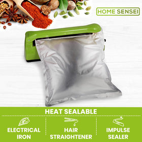 Home Sensei 1 qt Mylar bags are heat sealable for long-term storage.