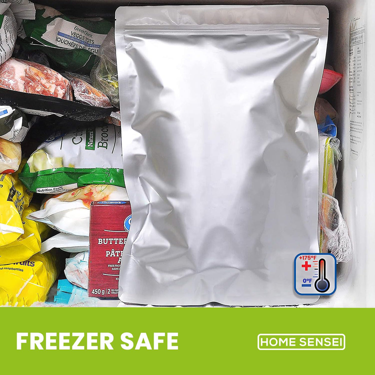 Home Sensei BPA-free FDA-compliant bags preserve freshness.