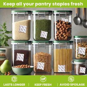 Mylar bag storage with Home Sensei absorbers to protect foods