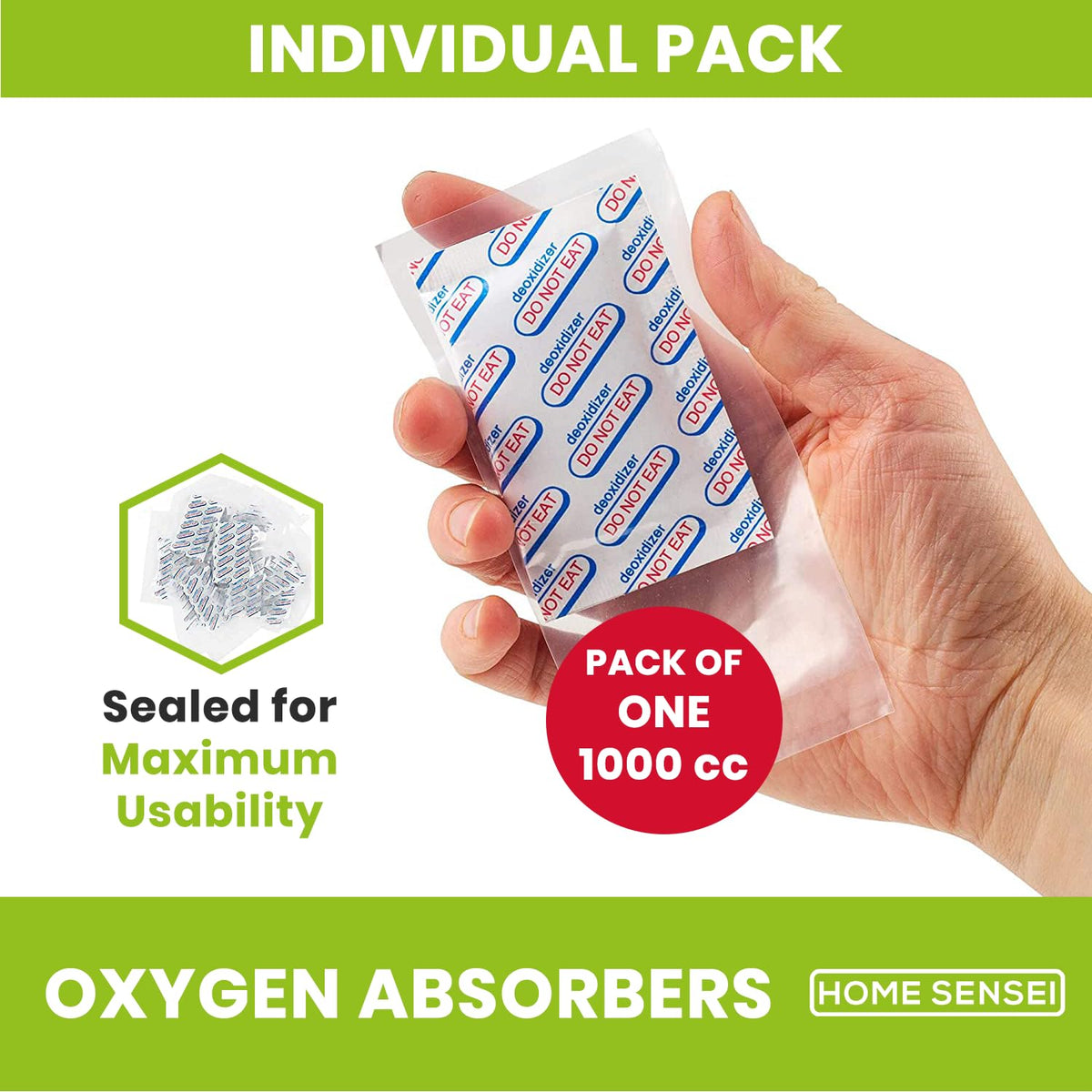 Home Sensei Mylar bags with zipper seal for easy resealing