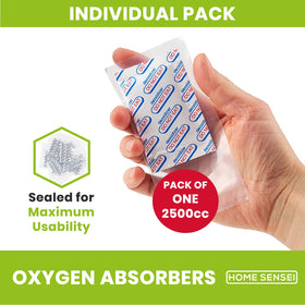 Home Sensei absorbers used with bulk storage in Mylar bags for long-term freshness