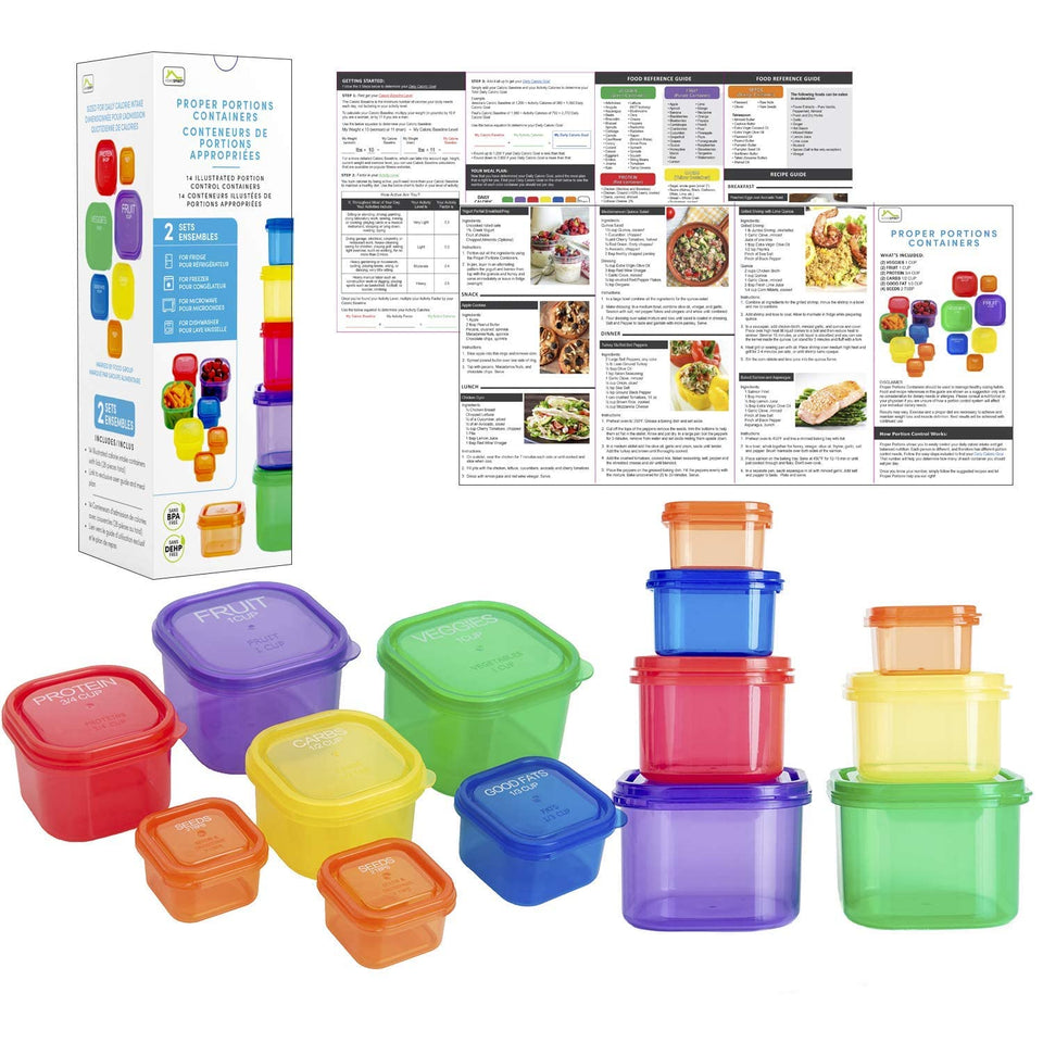 Home Spirit Proper Portions color-coded cups simplify daily meal planning