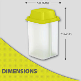 Home-X green jalapeno container with open lid for quick use