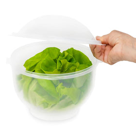 Home-X Lettuce Keeper clear container keeps lettuce crisp
