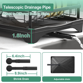HOMEAILIE dish drying rack open-frame design speeds air drying