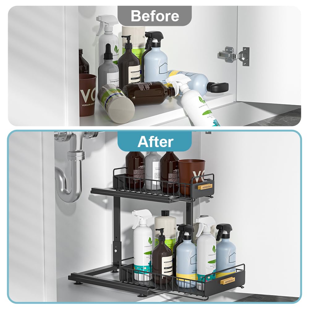 Homebosily l-shaped design fits around pipes and disposal safely.