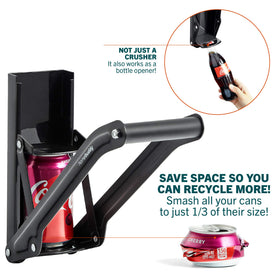 HomeBuddy can crusher handles 12-16 oz cans for soda and beer