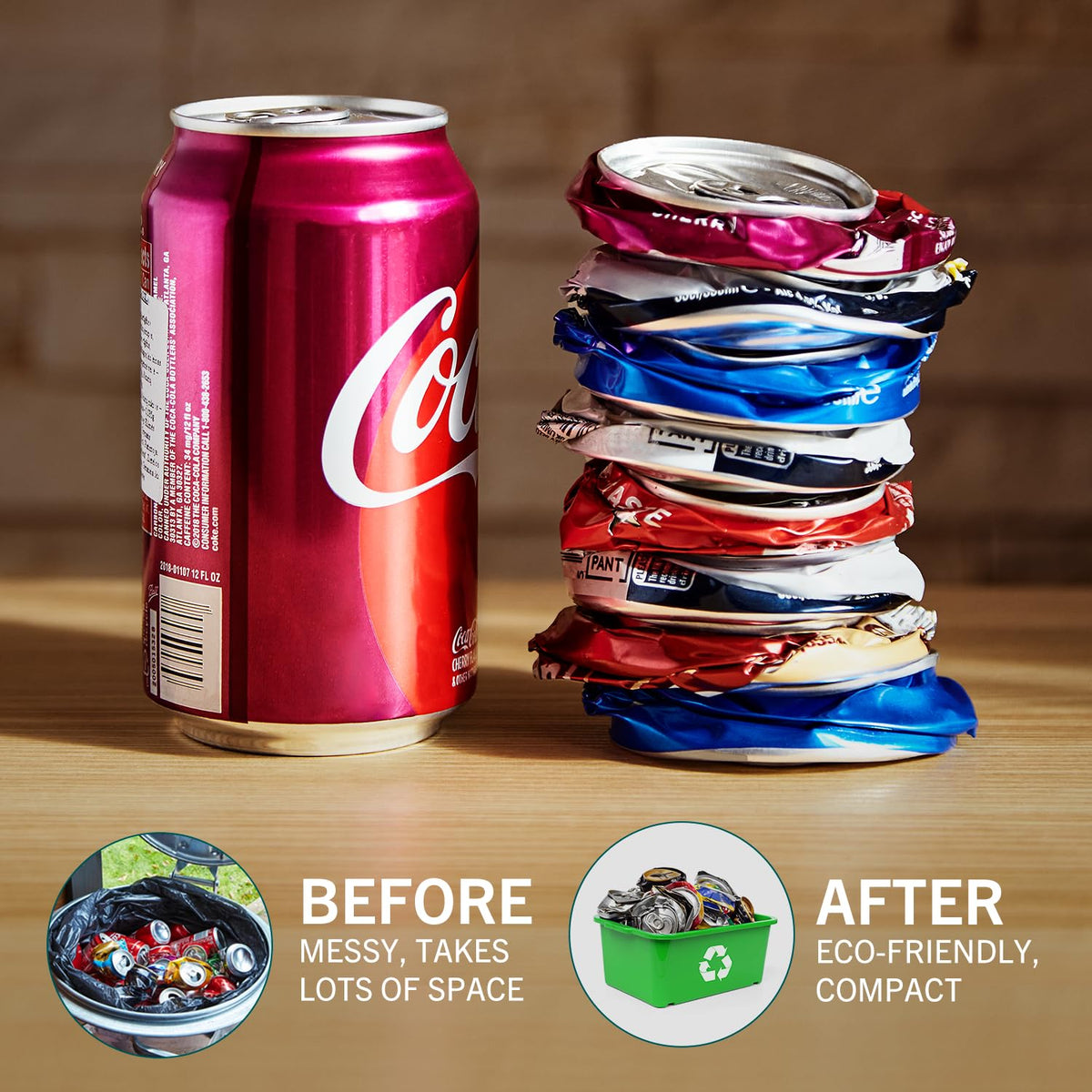 HomeBuddy can crusher handle close-up highlighting extended leverage for easy crushing