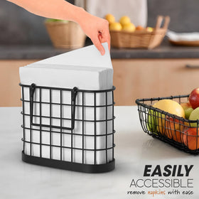 HOMECLASS6 upright tabletop napkin dispenser stays secure on surfaces