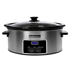 HOMECOOKIN 8-quart slow cooker with digital timer for hands-off meals