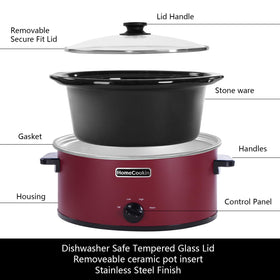 HOMECOOKIN 8-quart slow cooker keep warm feature in use
