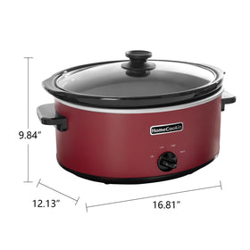 HOMECOOKIN 8-quart slow cooker with tempered glass lid, clear view