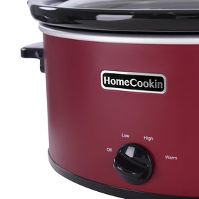 HOMECOOKIN 8-quart slow cooker red controls for versatile settings