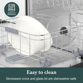 HOMECOOKIN dishwasher-safe lid for quick cleanup after cooking.