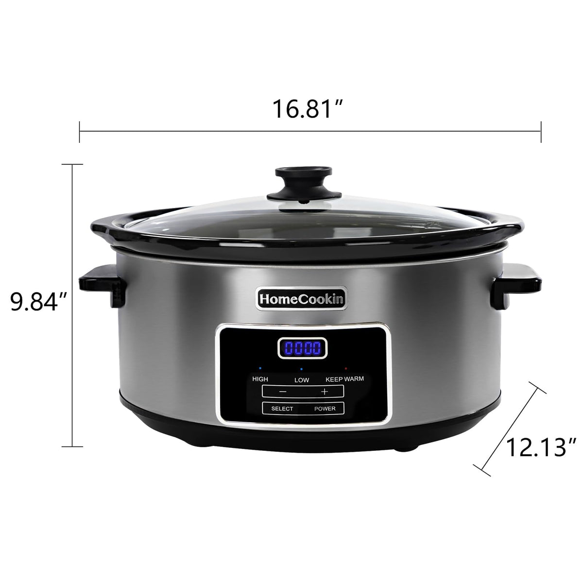 HOMECOOKIN low and high heat settings for versatile recipes