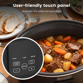 HOMECOOKIN slow cooker non-toxic ceramic pot for safer, tastier meals and easy cleaning.