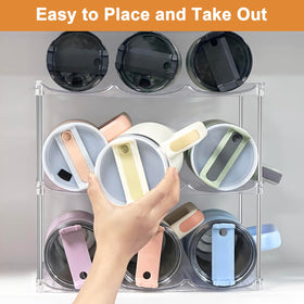 Compact, space-saving organizer fits cabinets, pantries, and apartments.
