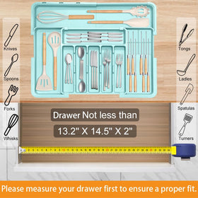 Homecor drawer organization in action demonstrates tidy flatware and tools