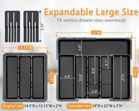 Homecor expandable left panel extended for more spatulas and spoons at a glance.